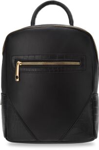 Klasický dámský batoh elegantní prostorný městský batůžek - černý