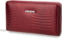 Lakovaná dámská peněženka psaníčko z přírodní kůže - černá - 3