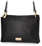 Monnari elegantní lesklá kabelka malá crossbody psaníčko se zvířecím vzorem - černá - 4