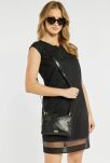 Monnari elegantní lesklá kabelka malá crossbody psaníčko se zvířecím vzorem - černá - 5