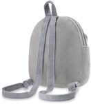 Půvabný plyšový batůžek s kapsičkou zvířátka kočička - béžová - 3