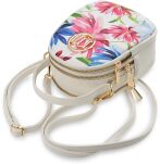 Monnari 2v1 dámská kabelka elegantní batoh městská kabelka květinová taška malý batoh tři komory - krémová - 4