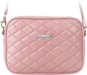 Pikovaná malá crossbody kabelka - pudrově růžová - 4