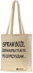 Bavlněná nákupní eko taška shopper do města s potiskem - spraw boże - béžová - 3