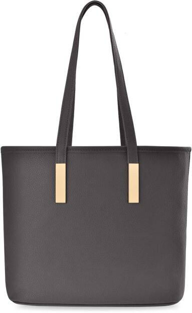 Klasická dámská kabelka shopper bag elegantní taška přes rameno ve tvaru lodičky – šedá