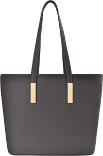 Klasická dámská kabelka shopper bag elegantní taška přes rameno ve tvaru lodičky – šedá