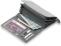 Praktická dámská kabelka z přírodní kůže - šedá - 3