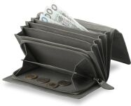 Praktická dámská kabelka z přírodní kůže - šedá - 4