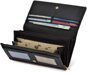 Monnari dámská peněženka se vzorem velká prostorná lakovaná peněženka - burgundy - 4