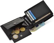 Peterson dárková sada v elegantní krabičce pánská kožená peněženka rfid secure + opasek dárková sada z přírodní kůže - černá - 4