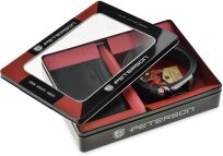 Peterson dárková sada v elegantní krabičce pánská kožená peněženka rfid secure + opasek dárková sada z přírodní kůže - černá - 7