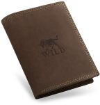 Pánská kožená peněženka na výšku Wild – 100% kůže – písková - 2