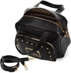 MONNARI dámská kabelka se štrasovými cvočky skrytá kabelka do ruky a přes rameno velká postbag s kapsami - černá - 3