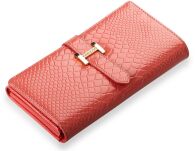 Elegantní dámská kožená peněženka - 100% pravá kůže - růžová - 3