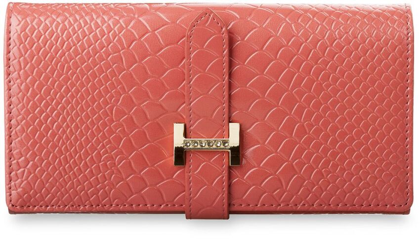 Elegantní dámská kožená peněženka - 100% pravá kůže - růžová