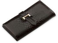 Elegantní dámská kožená peněženka - 100% pravá kůže - černá - 4