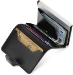 Pouzdro na vizitky, doklady, občanský průkaz, peníze, bankovky RFID chráněné - černý - 4