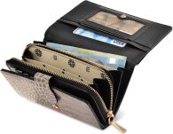 Monnari lesklá dámská kožená luxusní lakovaná peněženka - zlatá - 4