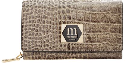 Monnari lesklá dámská kožená luxusní lakovaná peněženka - zlatá
