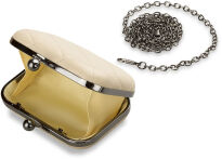 Večerní dámská prošívaná kabelka psaníčko béžová - 3