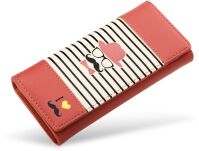 Módní teen dámská peněženka pro mladé vzor le moustache růžová - 2