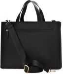 Monnari klasická aktovka na laptop, textilní dámská kabelka, tři komory - černá - 3