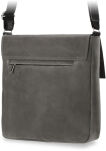 Kožená pánská listonoška brašna s klopou značky baleine šedý - 3