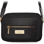 MONNARI sportovní dámská malá městská crossbody kabelka přes rameno s dlouhým popruhem s logem - černá - 4