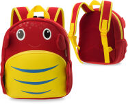 Nepromokavý dětský batoh unikátní vzory červená - žlutá - 6