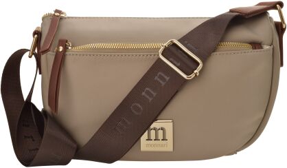Monnari taška crossbody sportovní kabelka pošťáčka ledvinka na každý den - béžová s hnědou
