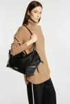 Monnari prostorná dámská kabelka velká kabelka vak shopper bag na rameno elegantní - černá - 6