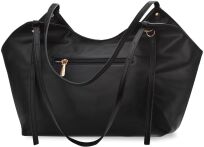 Monnari prostorná dámská kabelka velká kabelka vak shopper bag na rameno elegantní - černá - 3