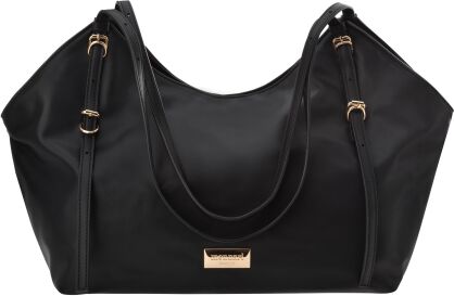 Monnari prostorná dámská kabelka velká kabelka vak shopper bag na rameno elegantní - černá