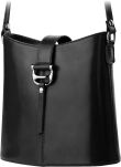 Dámská kožená crossbody kabelka z přírodní kůže VERA PELLE – černá - 2