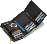 Monnari lakovaná dámská peněženka malá peněženka portmonetka na zip - černá - 2