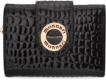 Monnari lakovaná dámská peněženka malá peněženka portmonetka na zip - černá
