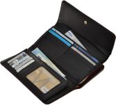 Monnari velká klasická dámská peněženka s klopou kožená lakovaná elegantní prostorná portmonka ve stylové dárkové krabičce - červená - 5