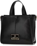 Monnari klasický shopper velká dámská kabelka prostorná taška s reliéfním vzorem - černá - 2