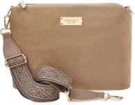 Monnari semišová dámská taška pytel shopper volná matná kabelka 2v1 + crossbody - béžová - 3