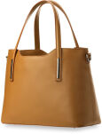 Elegantní dámská kabelka přírodní kůže - camel - 2