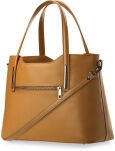 Elegantní dámská kabelka přírodní kůže - camel - 3