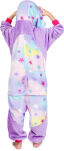 Dětský overal kigurumi pyžamo kostým onesie – pastelová panda s hvězdičkami - 5