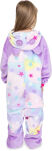 Dětský overal kigurumi pyžamo kostým onesie – pastelová panda s hvězdičkami - 6