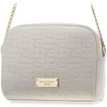 Dámská kabelka s logem Top Secret s reliéfem elegantní kabelka s řetízkem - bílá - 4