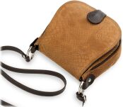 Dámská kabelka listonoška hadí kůže pastelové barvy šedý - 4