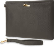 Velká dámská kabelka ve tvaru obálky na dokumenty - grafitová - 2