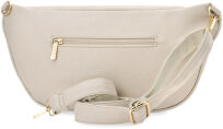 Velká dámská ledvinka prostorná elegantní klasická crossbody - krémová - 5