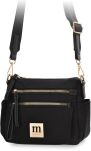 Monnari dámská crossbody malá kabelka na každý den s kapsami a nastavitelným popruhem - černá - 5