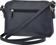 Klasická crossbody kabelka s dlouhým popruhem dvoukomorová - tmavě modrá - 4