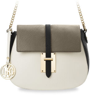Velká dámská crossbody kabelka LYDC LONDON s řetízkem - šedá